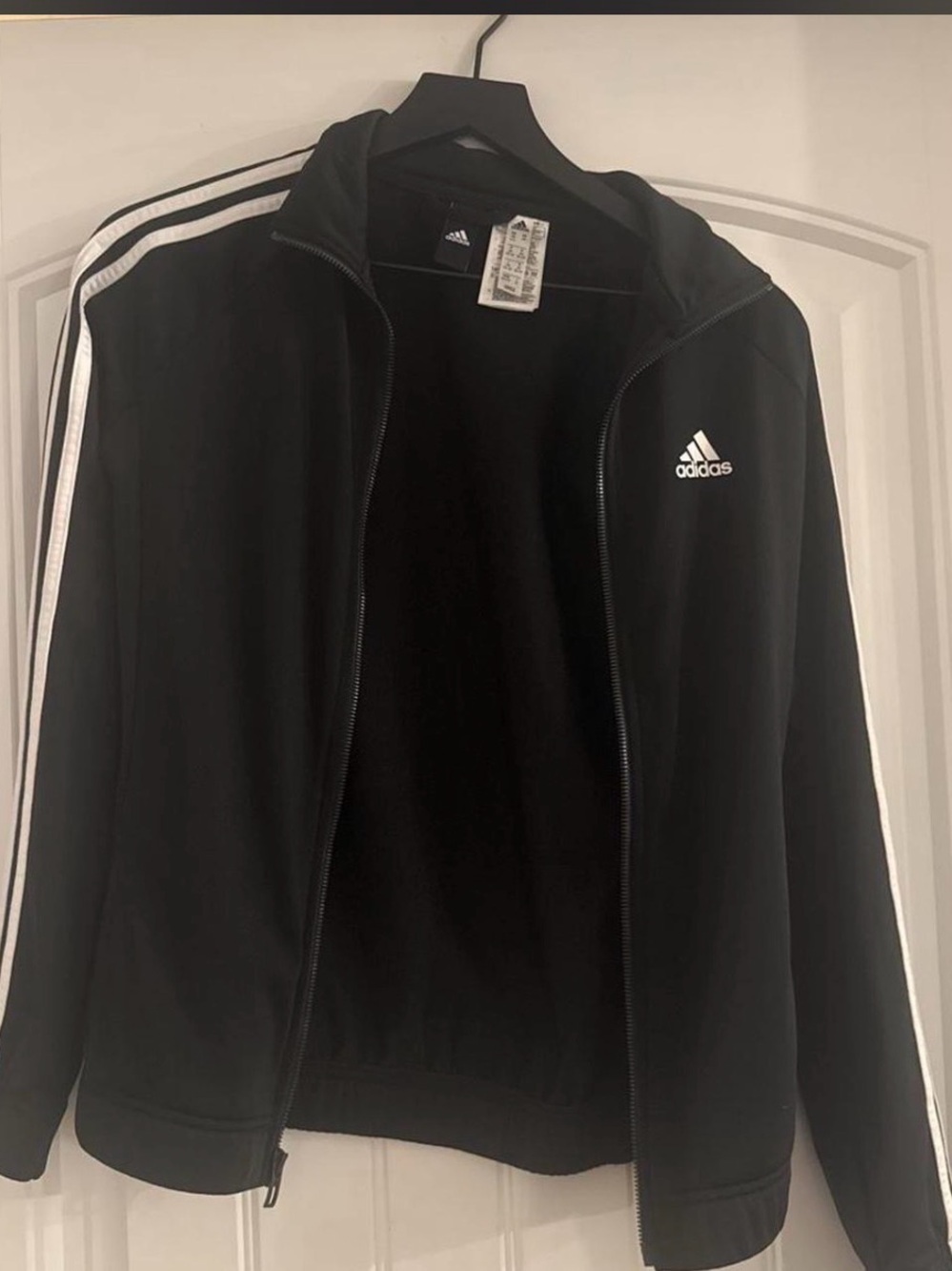 Adidas Black Three-Stripe Track Jacket